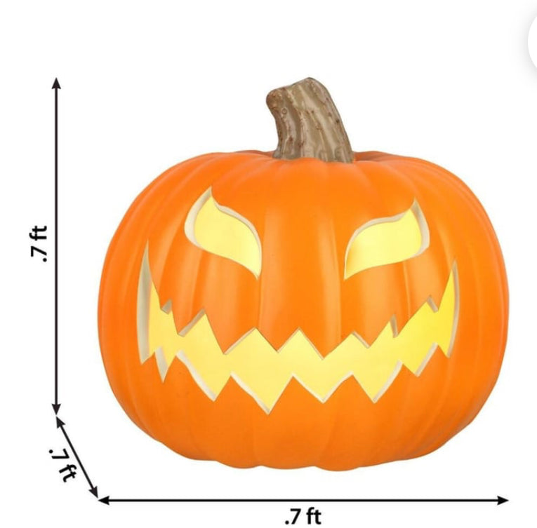 Haunted Living Lighted Pumpkin 8.27' Black Door Decoration