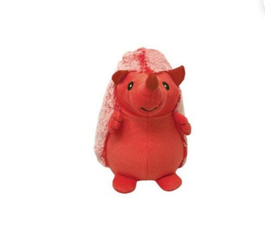 Multipet 4" Mini Red Hedgehog Dog Toy
