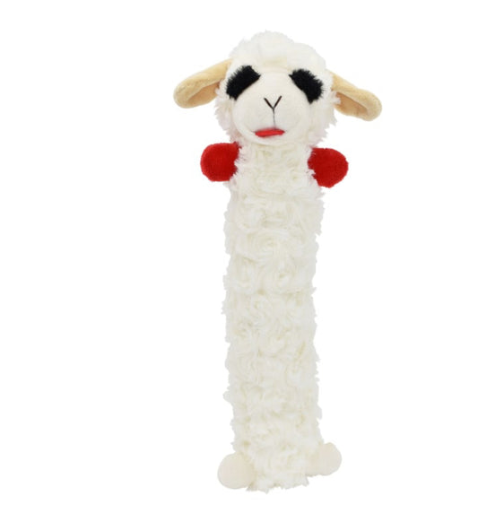 Multipet Squeaky Lamb Chop Loofa 12" White Solid Dog Toy