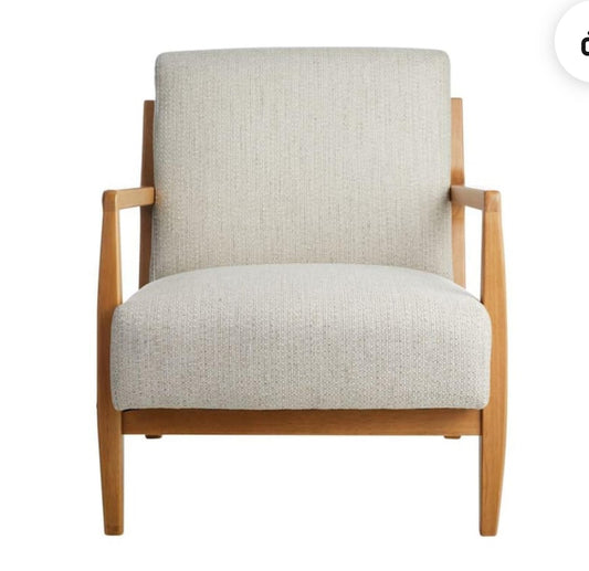 iTupac At Home Found & Fable Beige Miya Accent 25.7" x 29.7" x 31.8" Chair