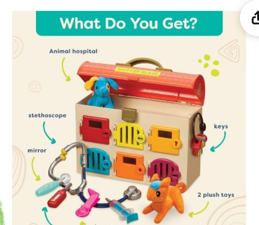 WithMsRachel B Toys Kids Critter Clinic Toy Vet Kit