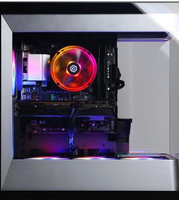 CyberPowerPC - Gaming Desktop - AMD Ryzen 5 5500 - AMD Radeon RX 6500 XT 4GB - 16GB Memory - 1TB PCle 4.0 SSD - Black