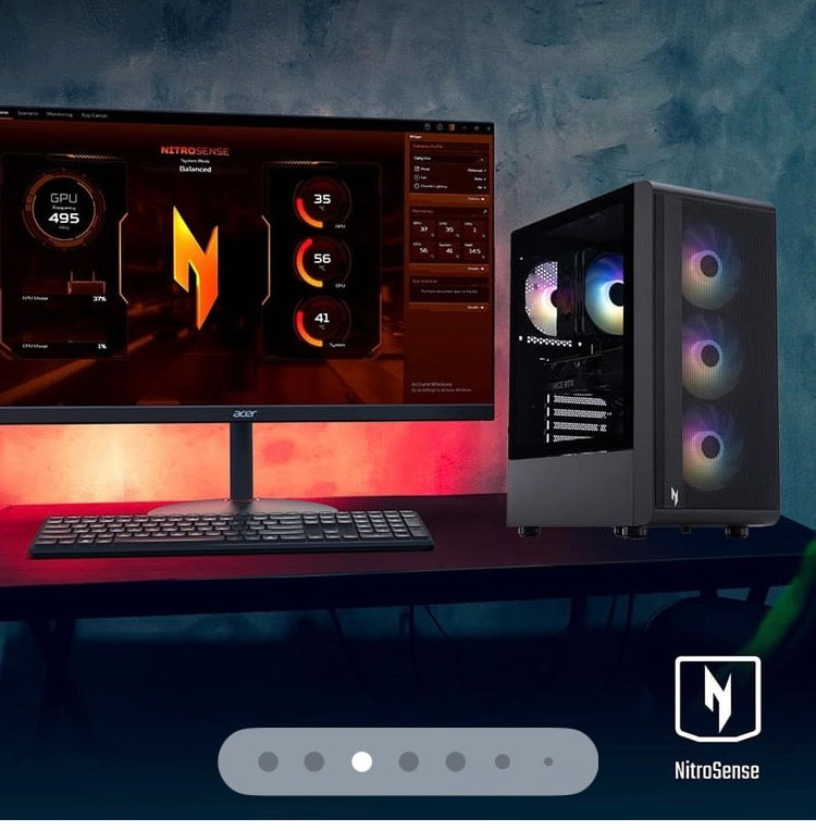 Acer - Nitro 60 Gaming Desktop - AMD Ryzen 9 7900 - 32GB DDR5 Memory - NVIDIA GeForce RTX 5070 - 1TB SSD - Black