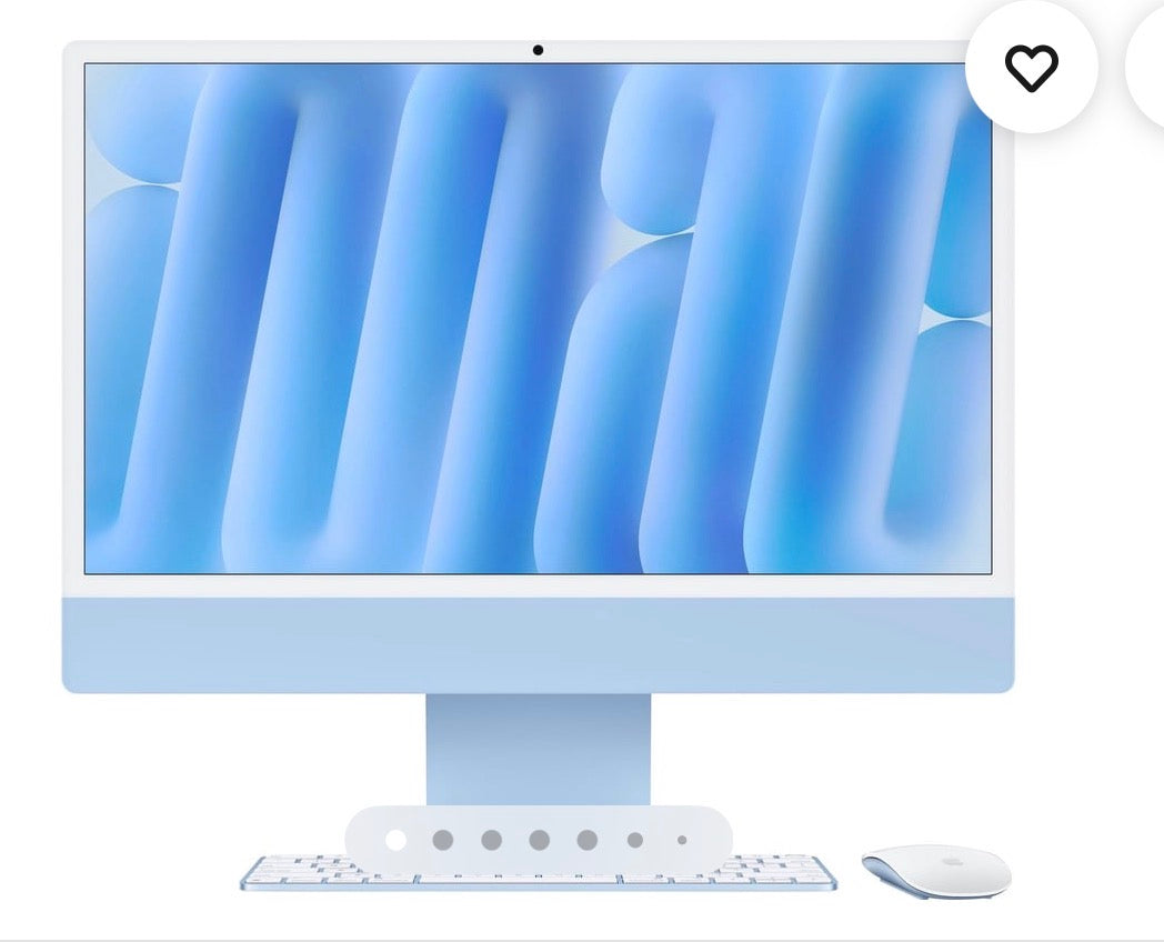 Apple - iMac 24-inch All-in-One - M4 chip - Built for Apple Intelligence - 10 Core CPU - 10 Core GPU - 16GB Memory - 256GB SSD - Blue